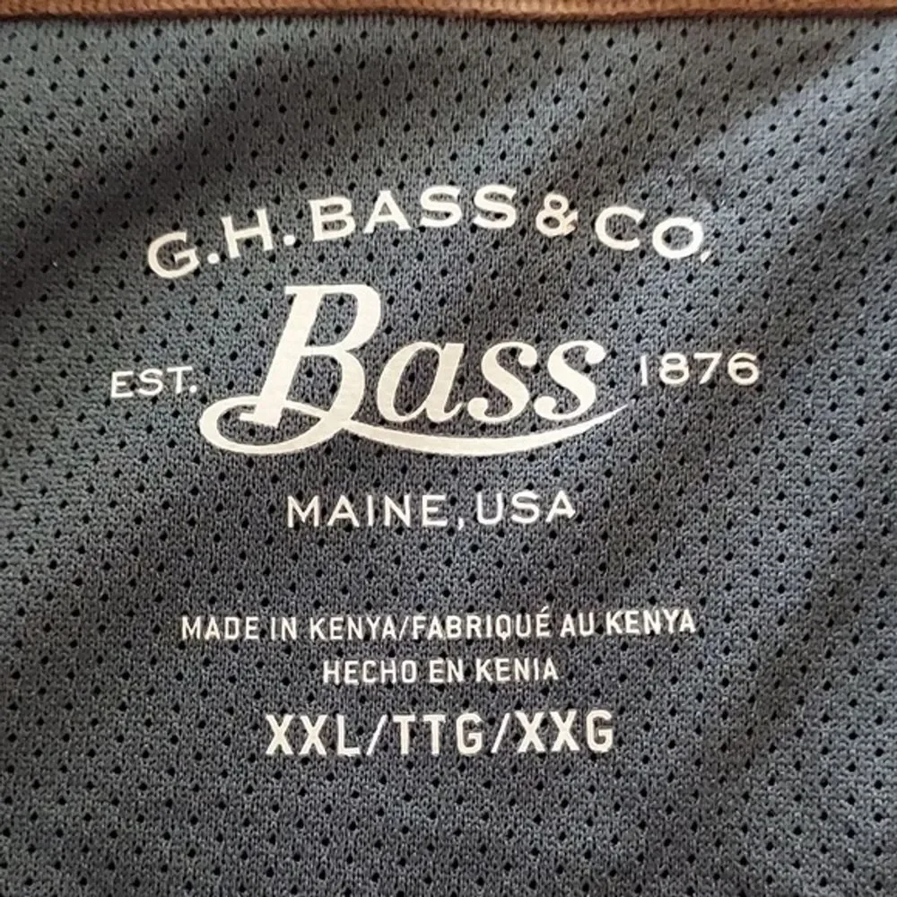GH Bass Men's XXL Mock Neck 1/2 Zip Plum Pullover Sweater Dad‎
